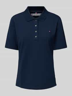 Tommy Hilfiger Poloshirt 1985 Regular Fit Pique Premium Polo met logo-borduursel met zijsplitten