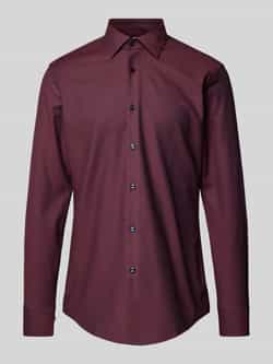 Boss Slim fit zakelijk overhemd met kentkraag model 'Hank'