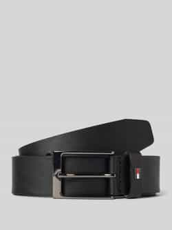 Tommy Hilfiger Leren riem LAYTON 3.5 Metalen patch eenvoudige doornsluiting