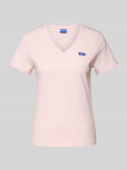 Hugo Blue T-shirt met labeldetail