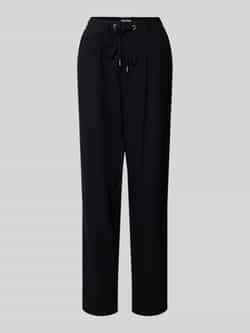 Q S by s.Oliver high waist tapered fit pantalon zwart