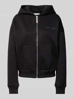 Review Oversized sweatjack met labelprint
