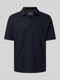 Marc O'Polo Regular fit poloshirt van een mix van katoen en linnen
