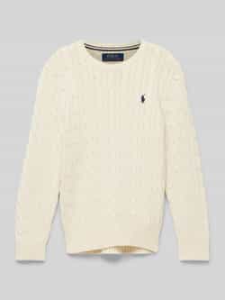 Polo Ralph Lauren Teens Gebreide pullover met kabelpatroon en logostitching