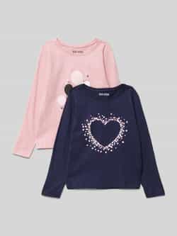 BLUE SEVEN Shirt met lange mouwen en motiefprint in een set van 2 stuks