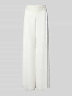 Marc Cain Wide fit broek met kralen en ritssluiting opzij
