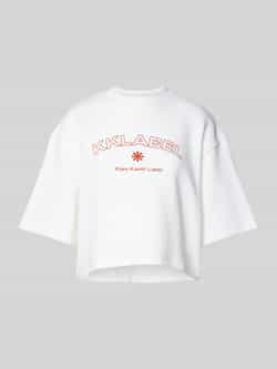 Karo Kauer Kort T-shirt met labelprint