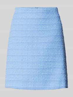 Hugo Boss Bouclé Minirok met Knotted Structuur Blue Dames