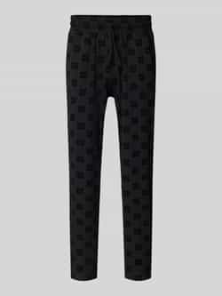 HUGO Regular fit sweatpants met labelprint model 'Flock'