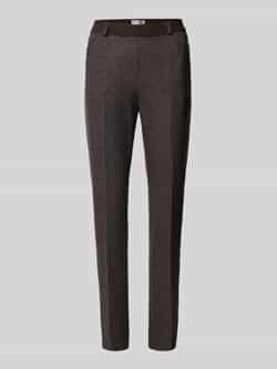 Raphaela By Brax Slim fit stoffen broek met persplooien model 'Lilyth'