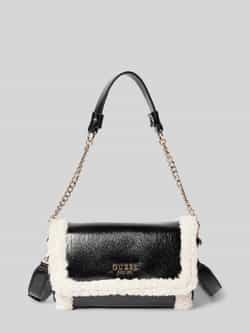 Guess Handtas met labelapplicatie en teddybont model 'DAVIKA'