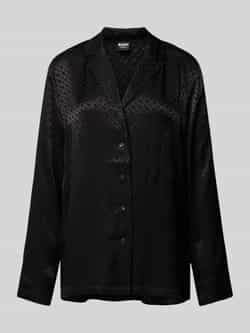 Boss Pyjamabovendeel van viscose met reverskraag