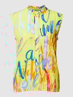 Emily Van den Bergh Overhemdblouse van viscose met all-over motief