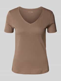 Christian Berg Woman T-shirt met geribde V-hals