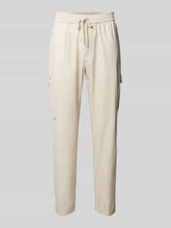 BOSS Green Tapered fit cargobroek met elastische band model 'Urbanex'