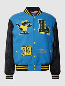 Lacoste Contrasterende wollen Teddy met Monogram M Blue Heren
