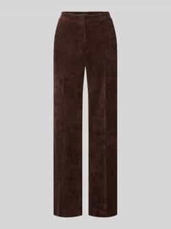 CAMBIO Wide fit corduroy broek met persplooien model 'Amelie'