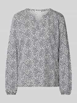 Tom Tailor Relaxed fit blouse met lange mouwen en tuniekhals