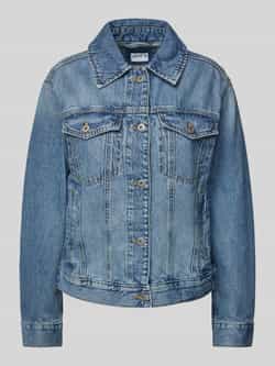 Jake*s Casual Jeansjack met paspelzakken op de borst