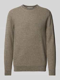 SELECTED HOMME Heren Truien & Vesten Slhross Ls Knit Structure Crew Neck Noos Antraciet