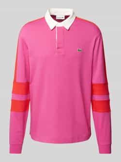 Lacoste Classic fit poloshirt in design met lange mouwen