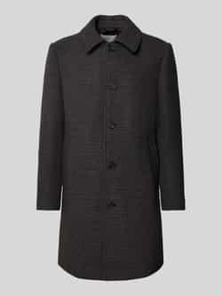 Selected Homme Regular fit lange wollen jas met platte kraag model 'ARCHIVE'