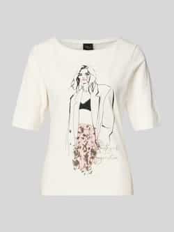 S.Oliver BLACK LABEL Regular fit T-shirt van katoenmix