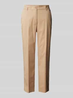 Marc Cain Regular fit stoffen broek met persplooien