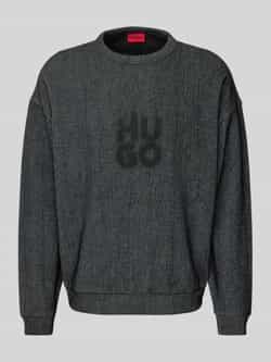 HUGO Sweatshirt met labelprint model 'Dinkam'