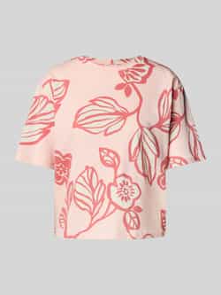 Jake*s Studio Woman T-shirt met geribde ronde hals