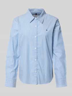 Tommy Hilfiger Regular fit overhemdblouse van katoenmix