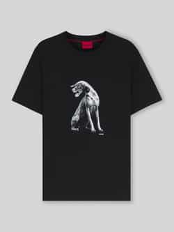 HUGO Regular fit T-shirt van puur katoen