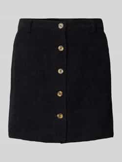 Pieces Licht uitlopende corduroy rok met doorknoopsluiting model 'EFFI'