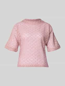 MORE & MORE Gebreide pullover met broderie anglaise
