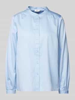 S.Oliver RED LABEL Regular fit blouse met lange mouwen van puur katoen met plooien