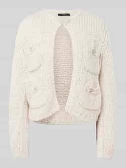 Oui Gebreid jack met wol en labeldetails