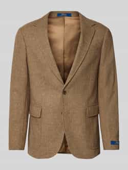 Polo Ralph Lauren Wollen colbert met klepzakken model 'HERRINGBONE'