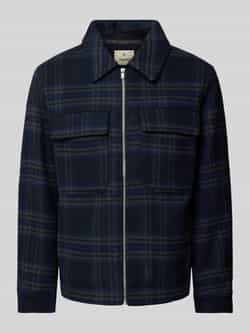 Jack & jones Premium Geruite Jas in Donkerblauw Blue Heren