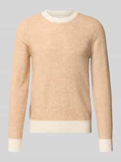 Selected Homme Regular fit gebreide pullover met mix van alpaca en wol model 'RAI'