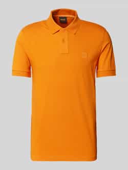 Boss Orange Slim fit poloshirt met labelbadge model 'Passenger'