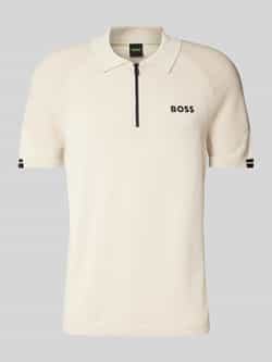 BOSS Green Regular fit poloshirt met labelprint model 'Perform-Max'