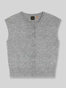 Boss Orange Relaxed fit mouwloos vest met wol en alpaca model 'FOLDERIO'