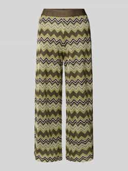 Comma Stoffen broek met elastische band met logo