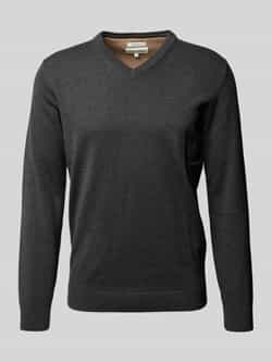 Tom Tailor Trui met V-hals met klein logoborduursel