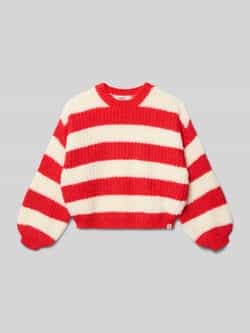Garcia Gebreide pullover met ribboorden
