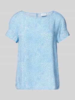 Vila Regular fit blouseshirt van viscose met ronde hals