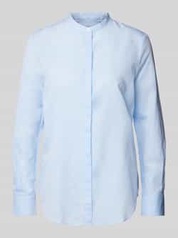 Boss Orange Klassieke blouse Befelize Premium Damesmode Chambray kwaliteit staande kraag