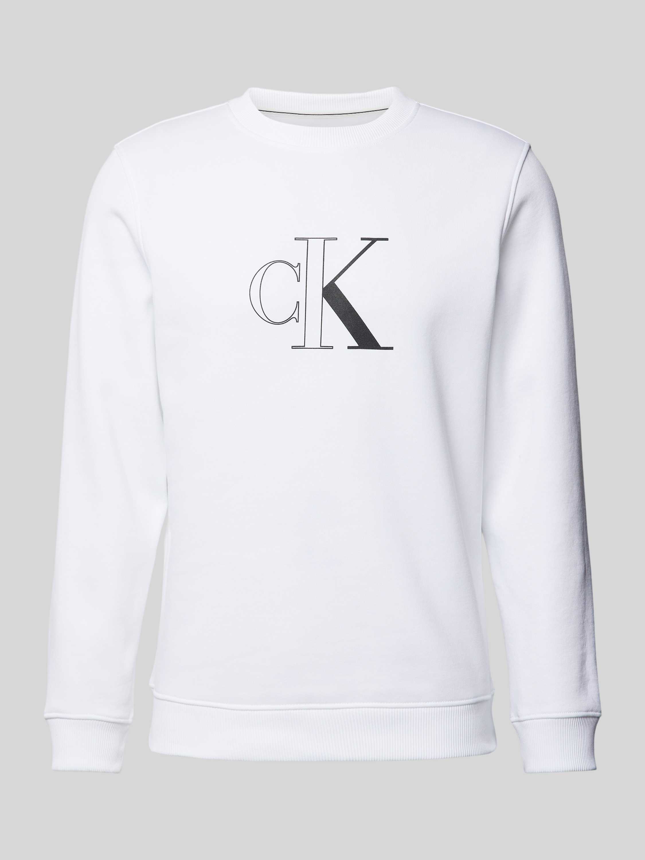 Calvin Klein Jeans Sweatshirt met labelprint model 'OUTLINE'