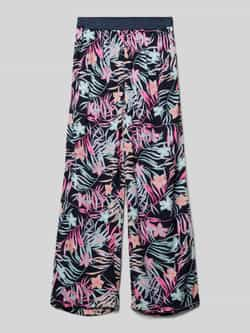 S.Oliver broek met all over print donkerblauw Meisjes Viscose All over print 140