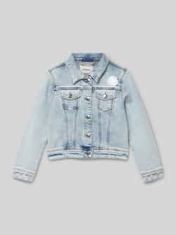 s.Oliver RED LABEL Regular fit jeansjack met garment dye en bloemenapplicatie
